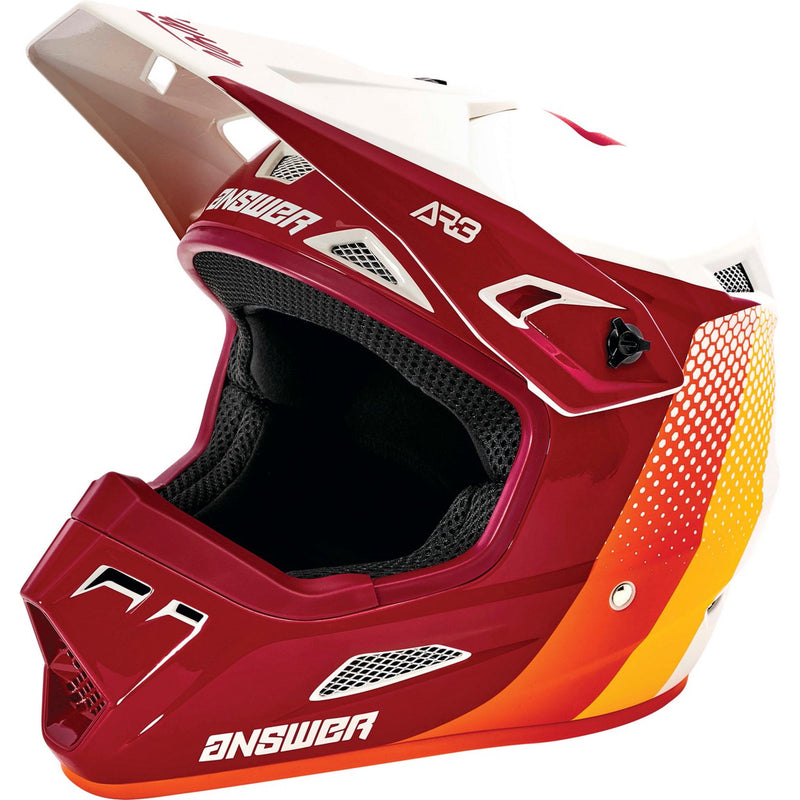 Answer AR3 Pace MX Offroad Helmet (Ghost/Berry/Orange)