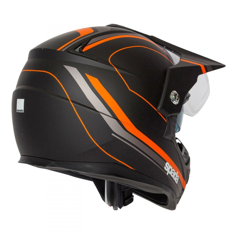 Spada Intrepid Delta Matt Orange Black Motorcycle Helmet