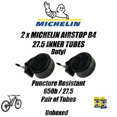 Michelin 650b Inner Tube PAIR Butyl Presta Valve MTB 48/62