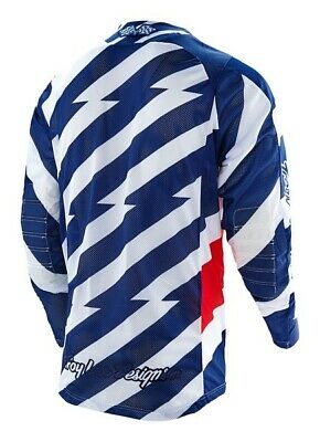 Troy Lee Designs Jersey SE Air Caution White/Navy Motocross - Last Years Gear Store