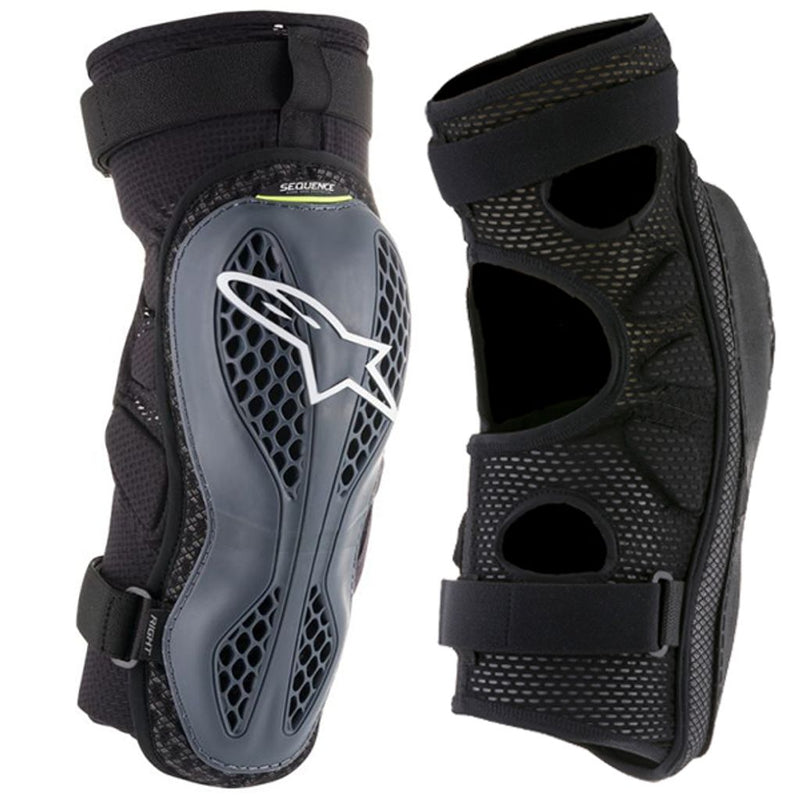 Alpinestars Sequence Knee Protector - L/XL - Anthracite / Yellow Fluo