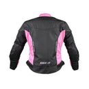 'Insignia' Textile Ladies Waterproof Motorcycle Jacket Pink Black