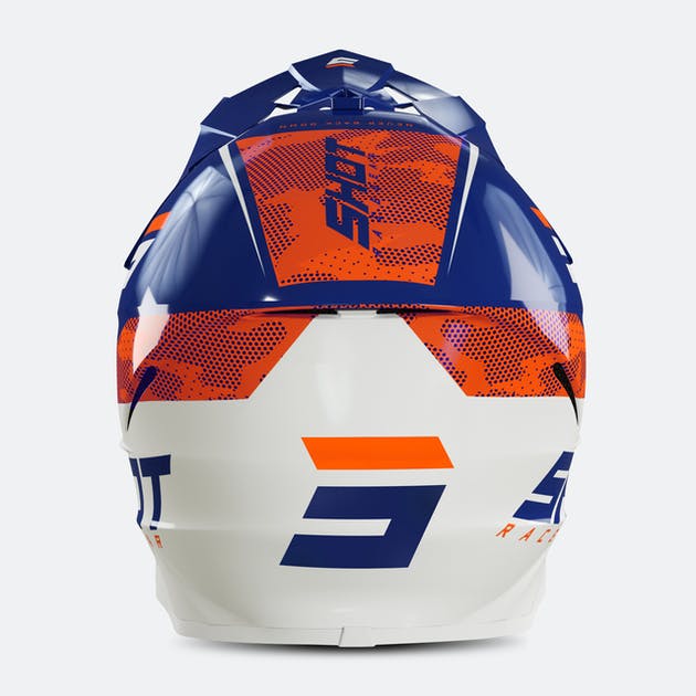 Shot Furious MX Helmet Camo-Navy-Orange