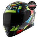 Axor Apex Full Face Helmet - Vivid Black Neon Yellow Gloss