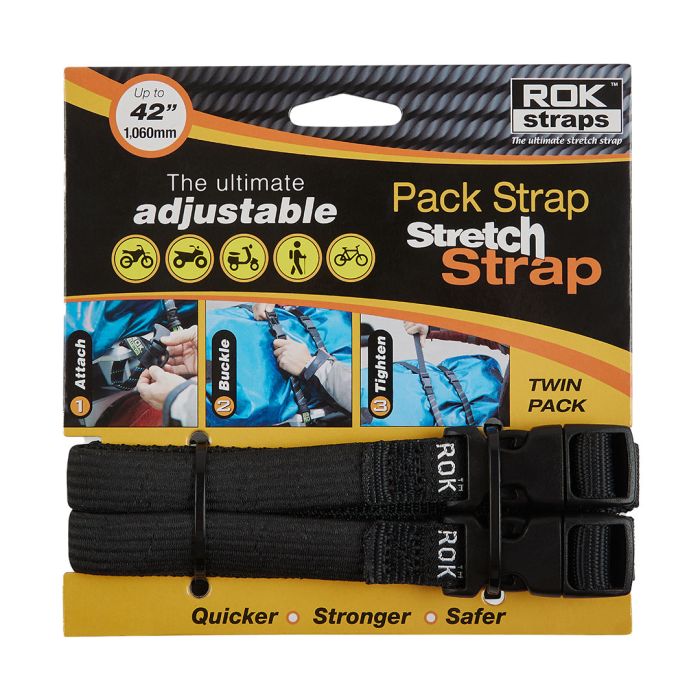 ROK 314 PACK ADJUSTABLE STRAP BLACK 2 PACK