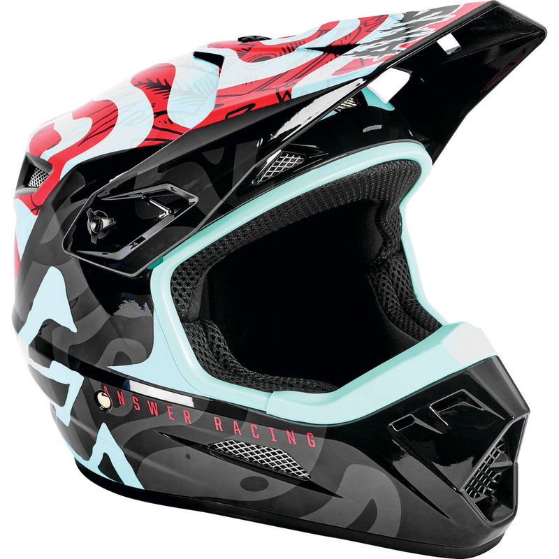 Answer AR3 Hypno MX Offroad Helmet (Seafoam/Air Pink/Tar)