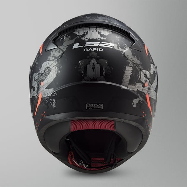 LS2 FF353 Rapid Full Face Helmet Grey-Fluo Orange