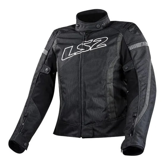LS2 Gate Waterproof Ladies Jacket - Black / Grey