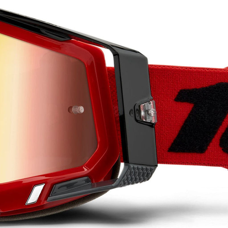 100% Racecraft 2 Red Mirror Lens Goggles