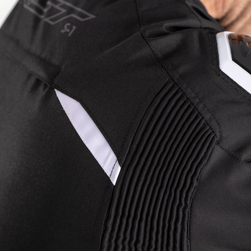 RST S-1 CE Textile Jacket - Black / Black / White