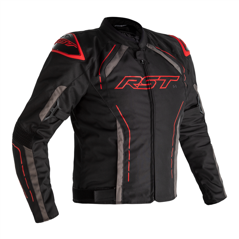 Rst S1 Ce Mens Textile Jacket Black/grey/red
