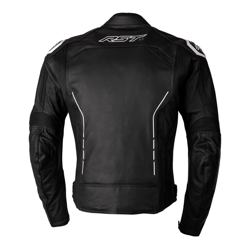 Rst S1 Ce Mens Leather Jacket Black/white