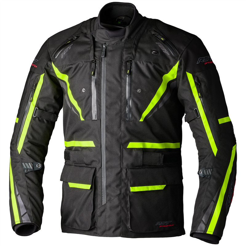 RST Pro Series Paragon 7 CE Men's Textile Jacket in Black / Flo Yellow