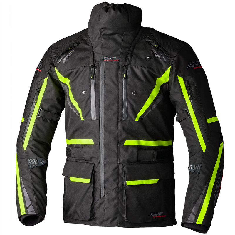 RST Pro Series Paragon 7 CE Men's Textile Jacket in Black / Flo Yellow