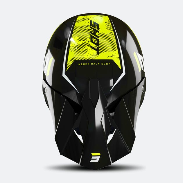 Shot Furious Camo MX Helmet Camo-Neon Yellow