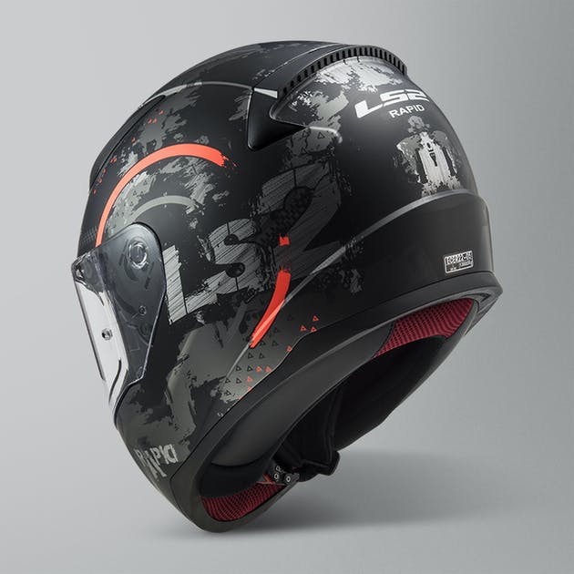 LS2 FF353 Rapid Full Face Helmet Grey-Fluo Orange