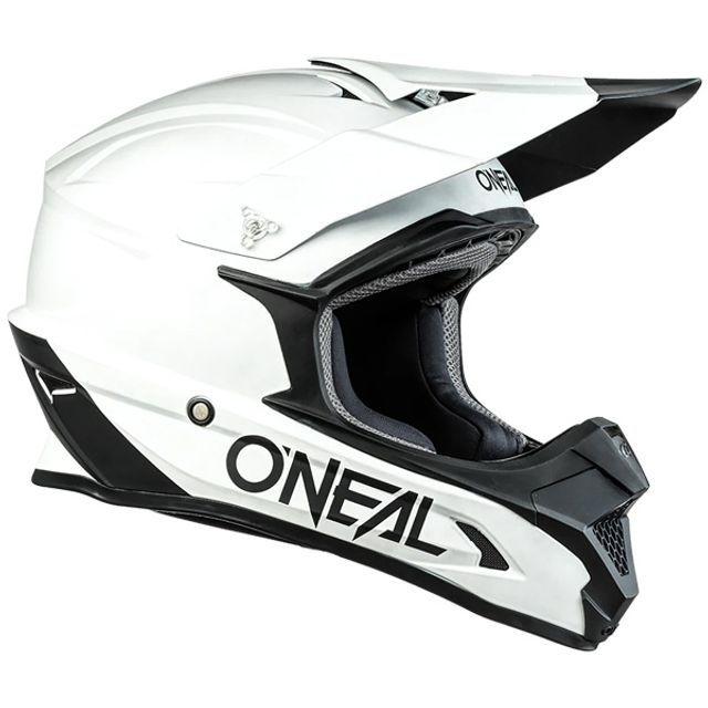 O'neal 1 Series Solid White Motorcross Helmet