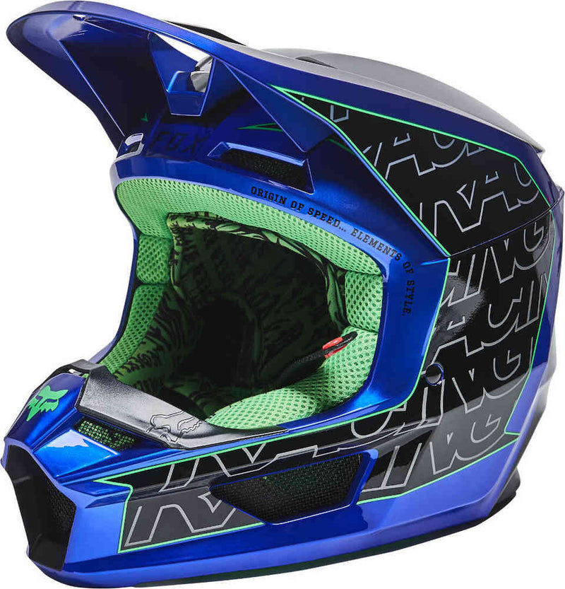 FOX V1 Peril Mips MX Helmet Blue