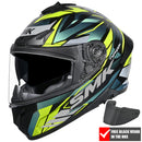 SMK Typhoon Rival GL254C - Black / Green / Yellow