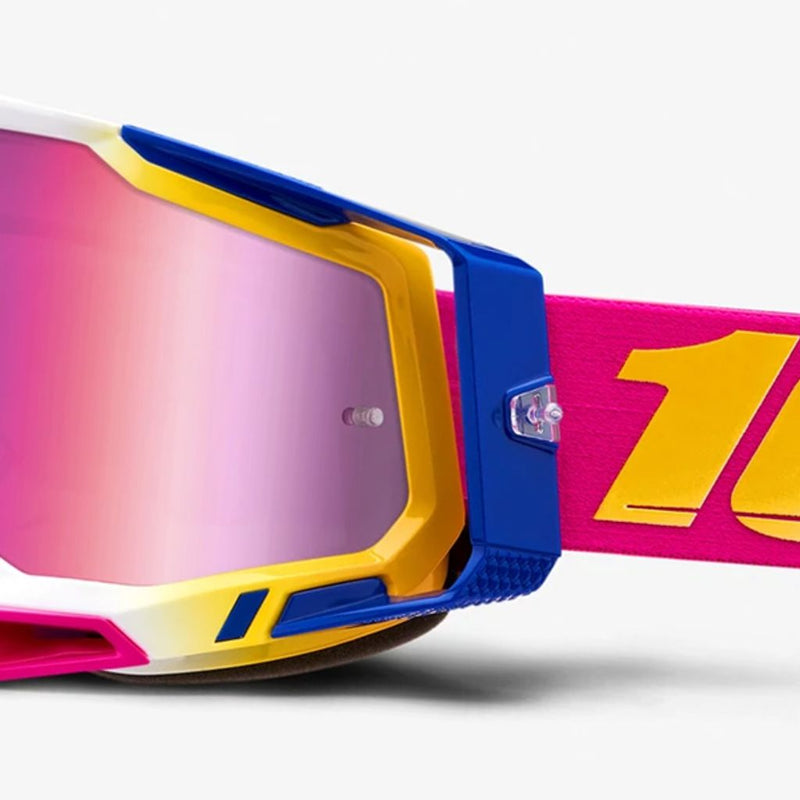 100% Racecraft 2 Mission Pink Mirror Lens Goggles