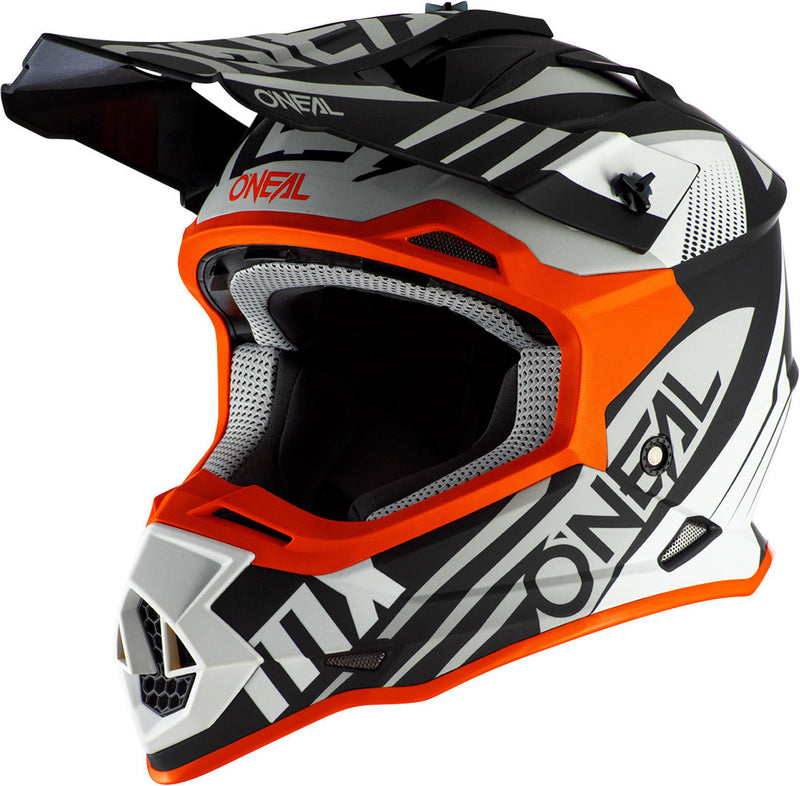 Oneal 2Series Spyde 2.0 Motocross Helmet Black/White/Orange