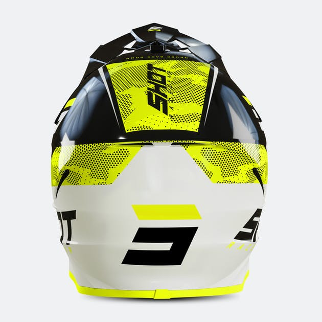 Shot Furious Camo MX Helmet Camo-Neon Yellow