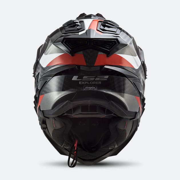 LS2 Adventure701 Explorer Frontier Adventure Helmet Grey Titanium-Red