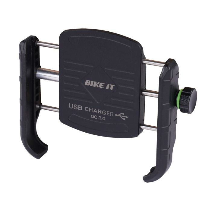 Bike It Compact Motorcycle USB QC3.0 Phone Charger Holder