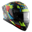 Axor Apex Full Face Helmet - Vivid Black Neon Yellow Gloss