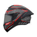 MT Targo S Helmet Surt Matt Black Grey Red