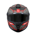 MT Targo S Helmet Surt Matt Black Grey Red