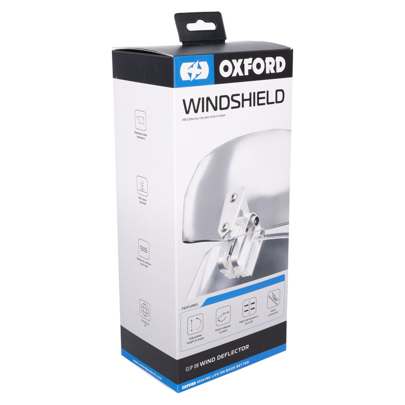 Oxford Windshield - Clear 260 X 125mm