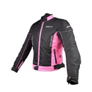'Insignia' Textile Ladies Waterproof Motorcycle Jacket Pink Black