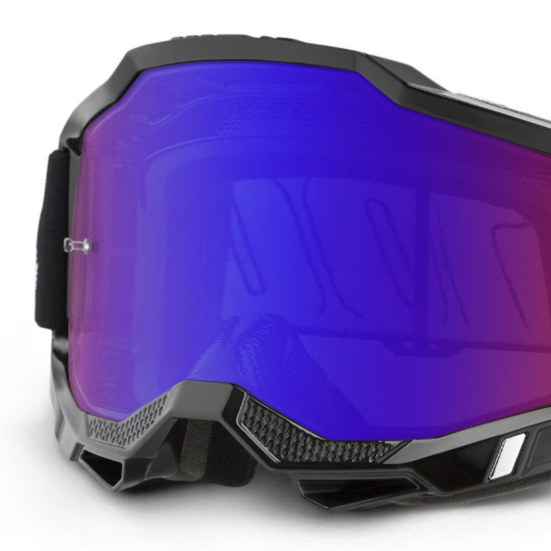 100% Accuri 2 Blackline Red Blue Mirror Lens Goggles