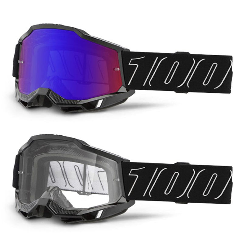 100% Accuri 2 Blackline Red Blue Mirror Lens Goggles