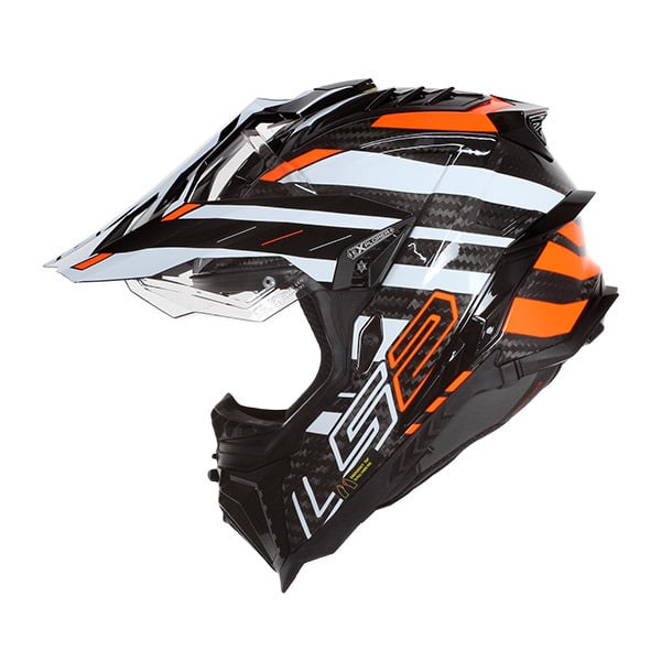 LS2 Adventure MX701 EXPLORER C EDGE  Black-Fluo Orange