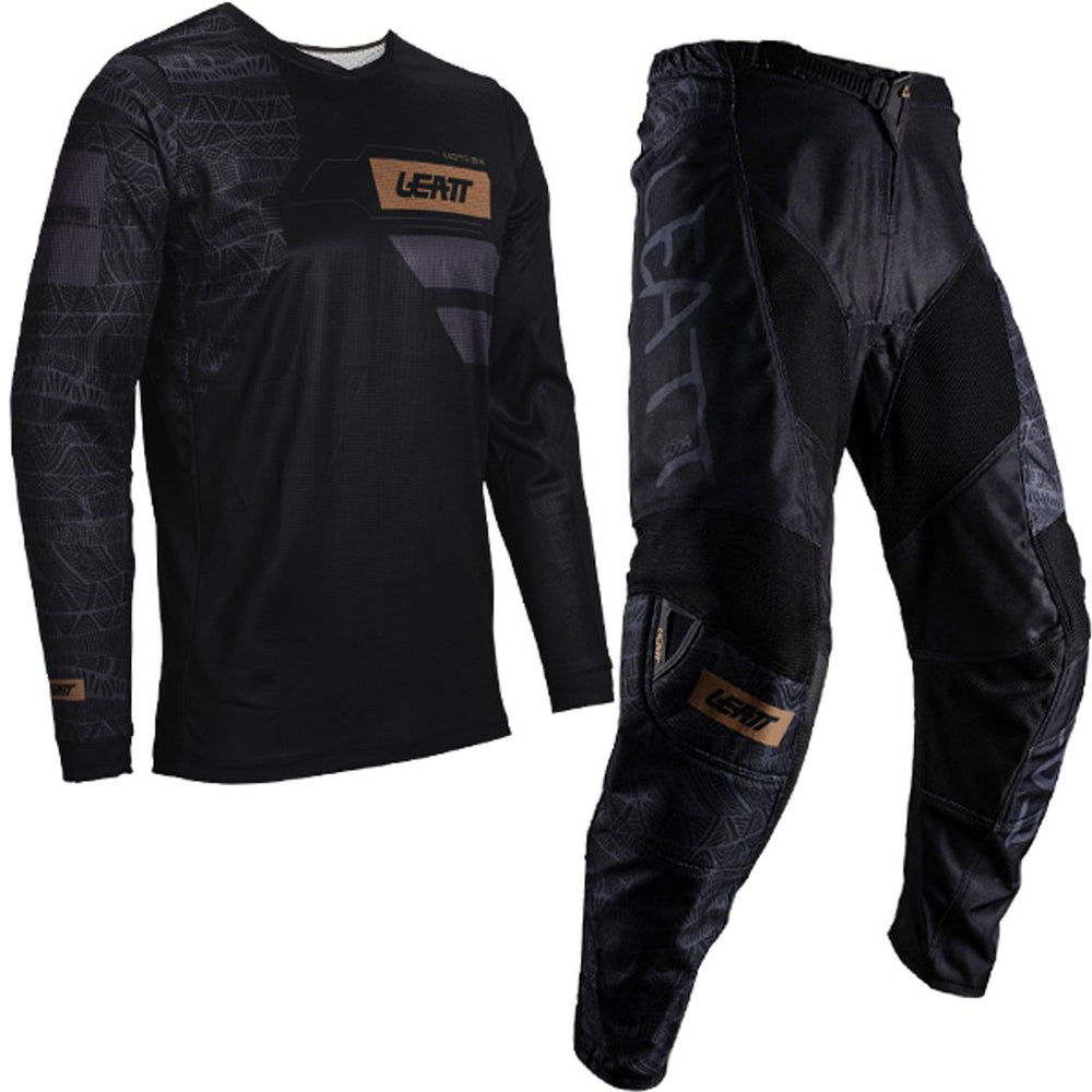 Leatt Ride V25 Black Motocross Kit Combo