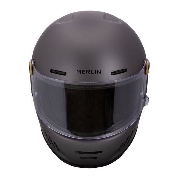 Merlin Revival Vintage Full Face Helmet - Union Grey