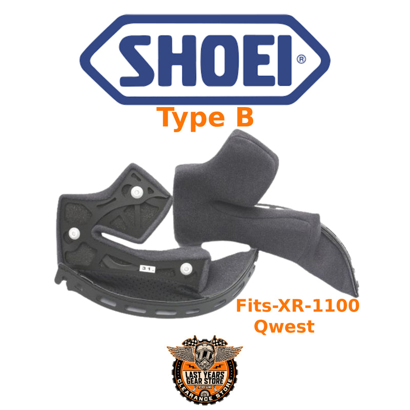 Shoei Type B Motorcycle Helmet Refresh Pack QWEST/XR1100