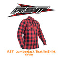 RST x Kevlar Lumberjack Aramid Lined CE Shirt - Red/Charcoal