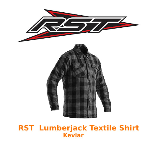RST x Kevlar Lumberjack Aramid Lined CE Shirt - Red/Charcoal