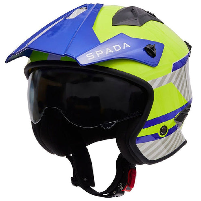 Spada Rock 06 Pilot Blue/White/Fluo Helmet