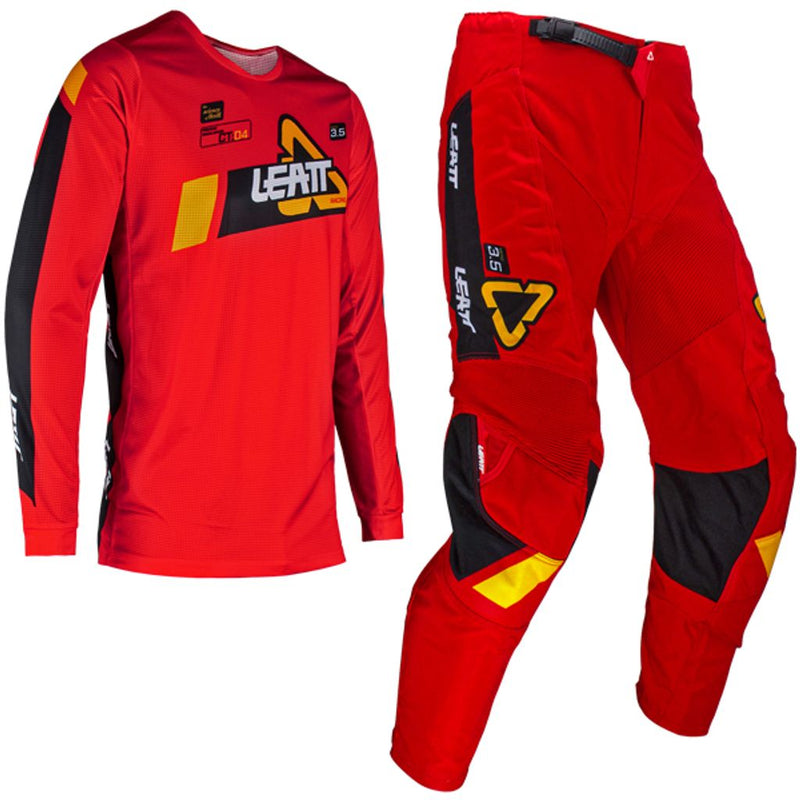 Leatt 3.5 Ride V24 Red Motocross Kit Combo