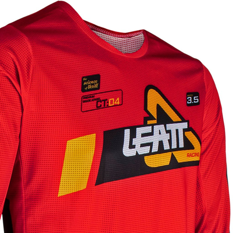 Leatt 3.5 Ride V24 Red Motocross Kit Combo