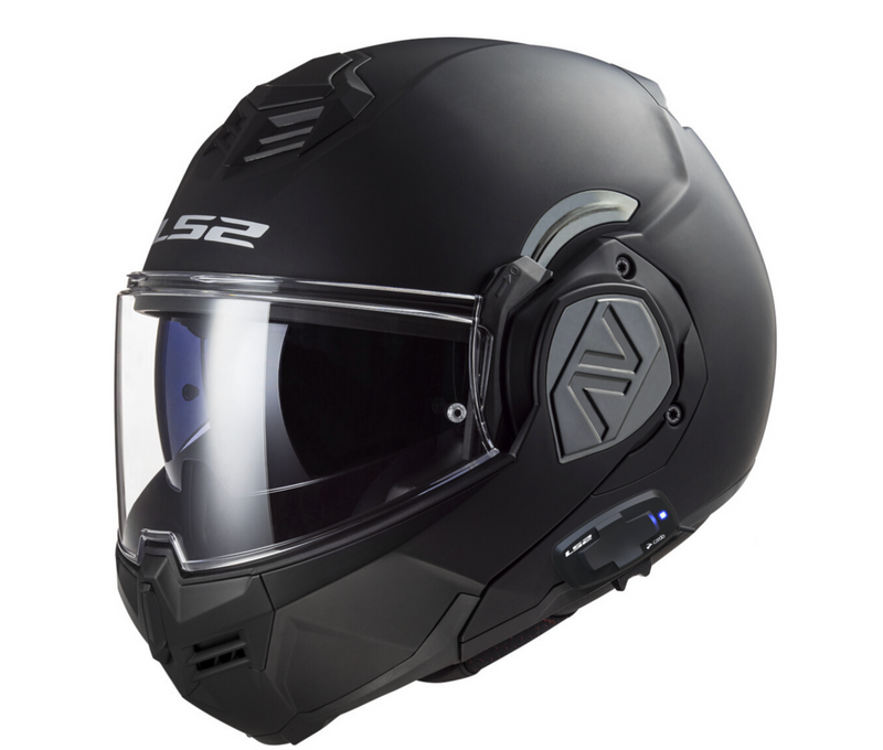LS2 FF906 4X UCS ADVANT Matt Black Modular Motorcycle Helmet with Cardo 4X Intercom LS2 FF906 4X UCS ADVANT Matt Black Modular Motorcycle Helmet with Cardo 4X Intercom