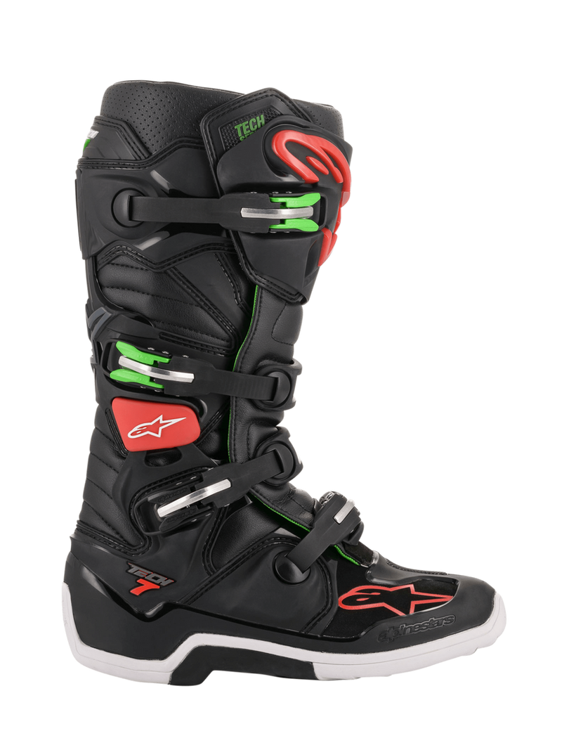 Alpinestars Tech 7 Boots - Black  / Red / Green