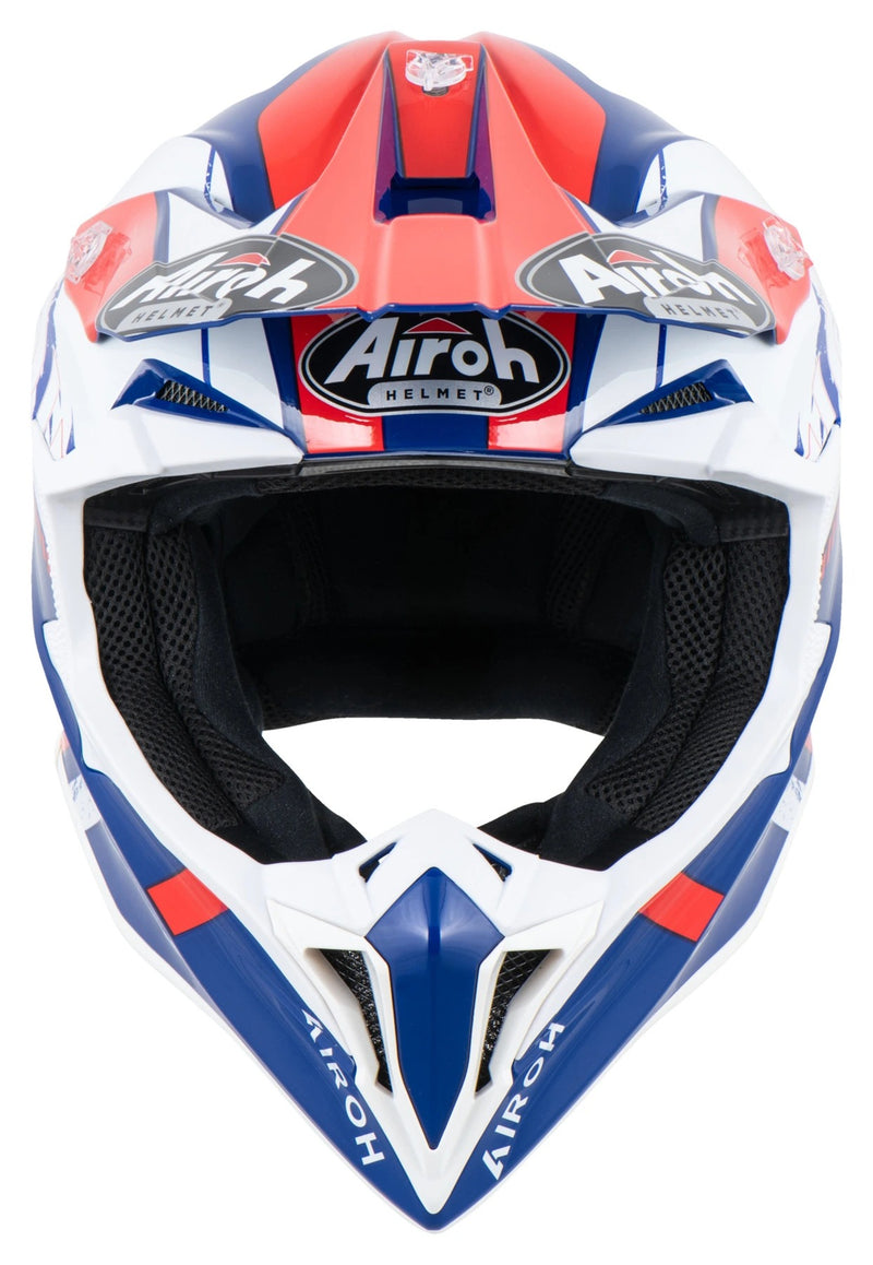 Airoh Aviator 3 Push Blue Red Gloss - Large