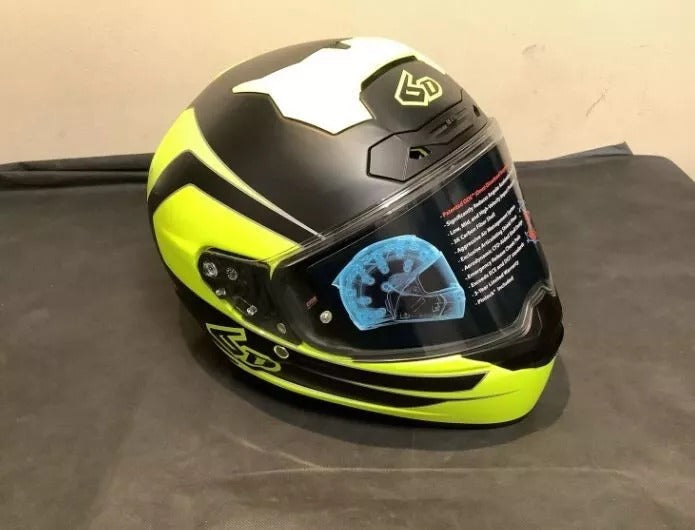 6D ATS-1 Carbon Helmet X-SMALL Black Fluo Yellow