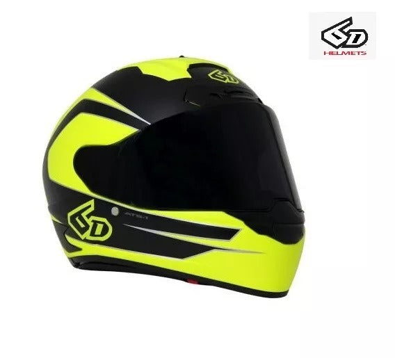 6D ATS-1 Carbon Helmet X-SMALL Black Fluo Yellow