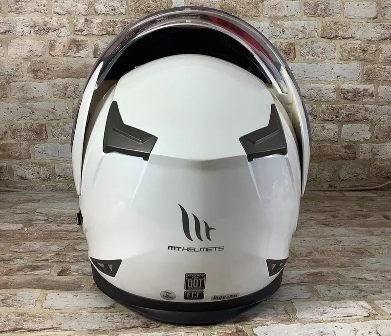 MT Flux Flip Front Helmet - Gloss White - SMALL